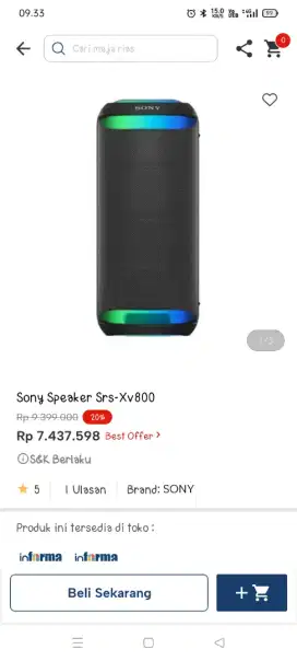 Promo Speaker sony