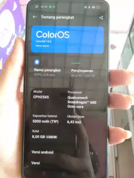 Jual Oppo A78 New 8/256
