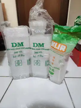 Thinwall kotak 120ml (29pcs) dan thinwall kotak 200ml (46pcs)