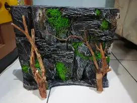 Pajangan Aquarium Background Batu Aquascape Kayu Hiasan Terrarium