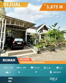 Dijual Rumah Selangkah ke Pusat Kota di Ijen Nirwana Malang