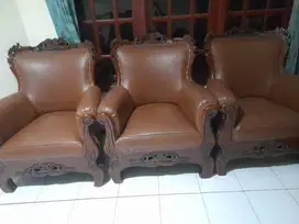 Kursi kayu jati muda + Meja