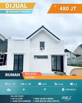 Rumah Baru Bagus Fasilitas Lingkungan Lengkap Gadang Sukun Malang
