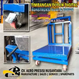 Timbangan Lantai + Roda dan pagar kapasitas 1000kg