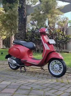 Vespa Sprint 150 ABS IGet 2018 Odo 16rb Nopol N Merah Doff Koko Motor