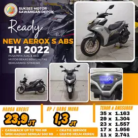 BERGARANSI YAMAHA NEW AEROX S ABS TH 2022 UNIT MULUS BISA CASH KREDIT