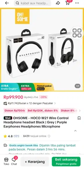 Headphone Hoco W21 Wire Control - Earphones Headphones Microphone