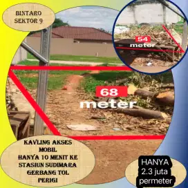 KAVLING PALING MURAH AKSES MOBIL DI BINTARO SEKTOR 9