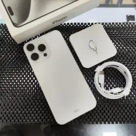 Iphone 15 Pro Max 256GB ibox Titanium White Mulus Lengkap
