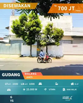 Disewakan Gudang Cocok Untuk Segala Usaha di Janti Kota Malang