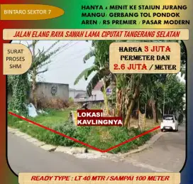 KAVLING MURAH AKSES MOBIL DEKAT GERBANG TOL