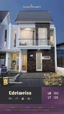 ADA KOLAM RENANG PRIBADI! Smarthome 2 Lantai di SAFIRA GARDEN Sidoarjo