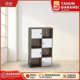 RAK BUKU PINTU KOMBINASI/RAK KAYU/RAK PENYIMPANAN MINIMALIS