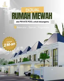 Rumah Mewah Sleman Lingkungan Perumahan  200 m dari Jalan Wates