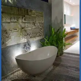 Bathtub Terazo Dekorasi Mewah Kamar Mandi T1