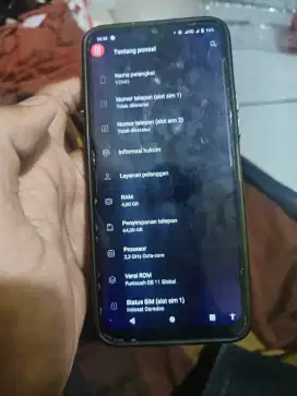 VIVO Y20 RAM 4/64 GB