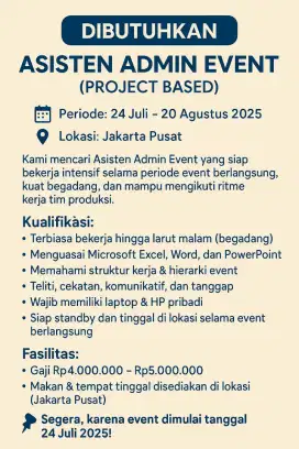 Assiten Admin Event