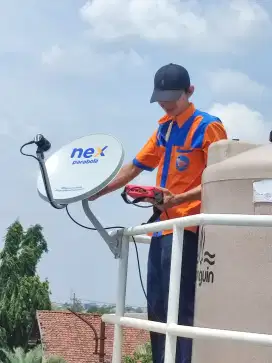 Antena Uhf dan antena Parabola gedangan sekitarnya