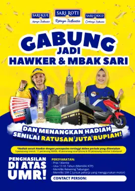 Dibutuhkan karyawan sariroti