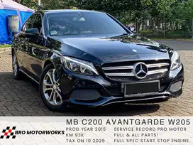 (TDP 19jt) MERCEDES BENZ C200 AVANTGARDE 2015, C200 W205 2016 RECORD