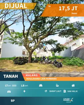 Dijual Tanah Premium di Boulevard Ijen Nirwana Kota Malang
