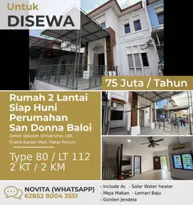Rumah 2 Lantai Siap Huni Perumahan San Donna Baloi.