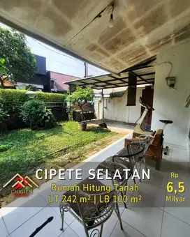 DIJUAL RUMAH KOMPLEK HITUNG TANAH CIPETE JAKARTA SELATAN
