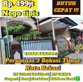 DIJUAL BUTUH CEPAT RUMAH SIAP HUNI TERMURAH SEBEKASI