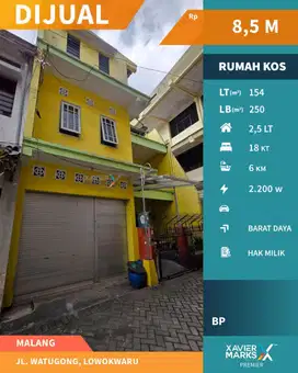 Dijual Kos Aktif di Watu Gong, Lowokwaru Malang Dekat Kampus