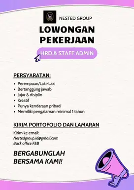 HRD / Staff Admin - Jakarta Tangerang Selatan