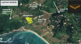 Tanah jalan kaki ke pantai Lancing luas kecil di dalam kompleks