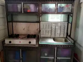 Rak kompor+rak piring + wastafel