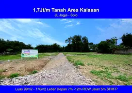 Utara Jalan Jogja Solo Tanah Di Kalasan 1,7jt/m
