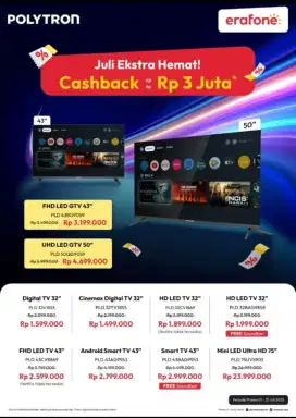 POLYTRON TV CASHBACK UP TO 3JT