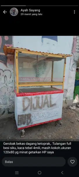 Jual gerobak bisa untuk jualan ketoprak dll