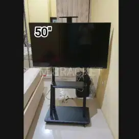 Standing + Bracket TV 32 40 43 45 50 55 60 65 Pakai Roda