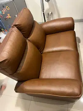 Italian Leather Electric Reclining Sofa