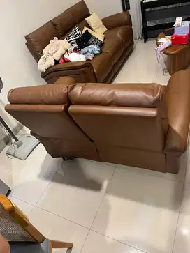 Italian Leather Electric Reclining Sofa