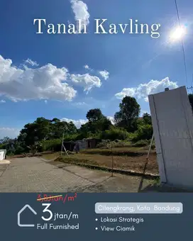 Tanah Kavling Cibiru 3Jutaan Permeter Suasana Asri View Kota Bandung
