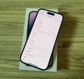 iPhone 14 Pro 256 GB Garansi Resmi iBox Deep Purple Battery 83%