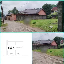 Tanah pekarangan 231 m² di gito gati sleman