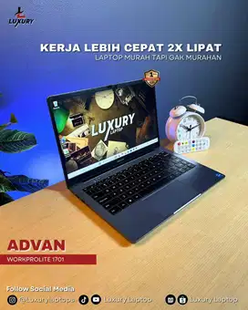 LAPTOP ADVAN WORKPRO LITE 1701 CORE I3 GEN 12 RAM 8GB DDR4 SSD SECOND