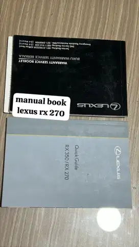 Manual book Lexus rx 270