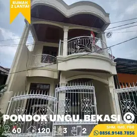 Rumah dijual Murah 2 Lantai Pondok Ungu, Bekasi 10 Menit Harapan Indah