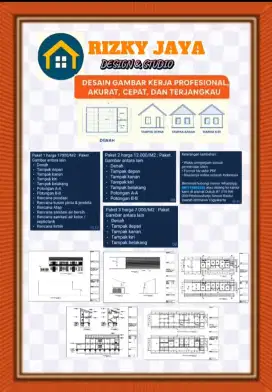 Jasa Desain 2D Gambar Kerja Bangunan - Rizky Jaya Design & Studio