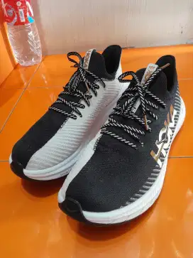Sepatu Hoka carbon Sneakers Running ×3 Black white Original