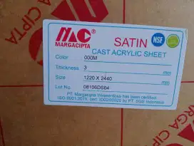 akrilik 3mili satin marga cipta