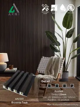 WPC Wallpanel Dinding Wood Panel 3METER Indoor Anti Rayap & Air