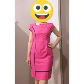 Mini Dress Terusan Pink Magenta Fuchia Show Girl Import