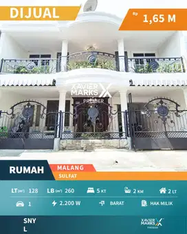 Dijual Cepat Rumah Mewah Hook Siap Huni Lokasi Sulfat Malang